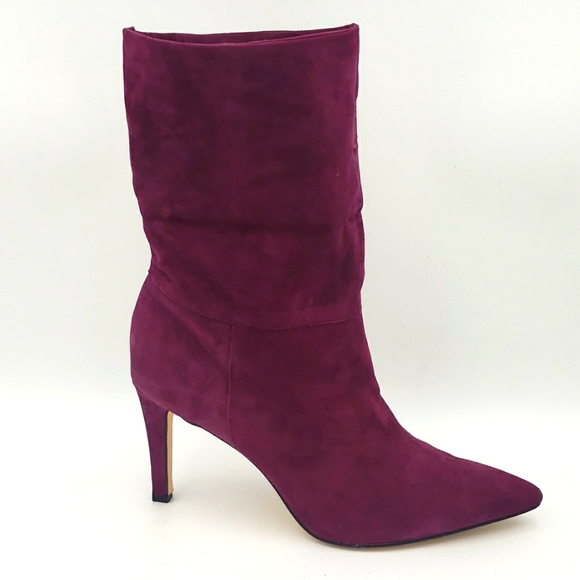 Calvin Klein Shoes - CALVIN KLEIN Bethany Purple Suede Pointed Bootie